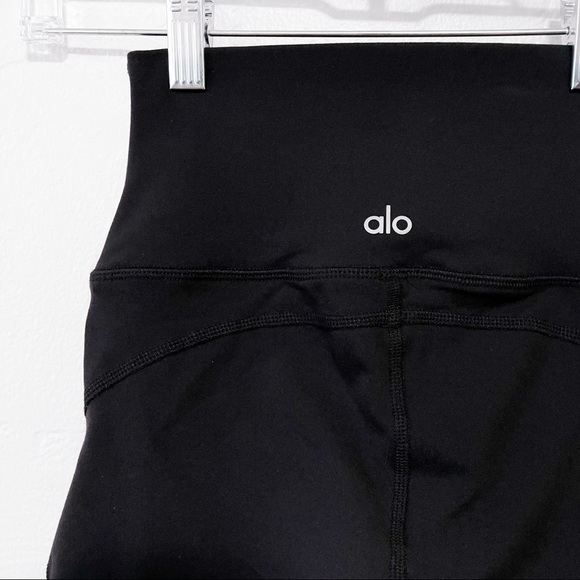 alo High Waist Wrapped Stirrup Leggings in Black - - Picture 14 of 14